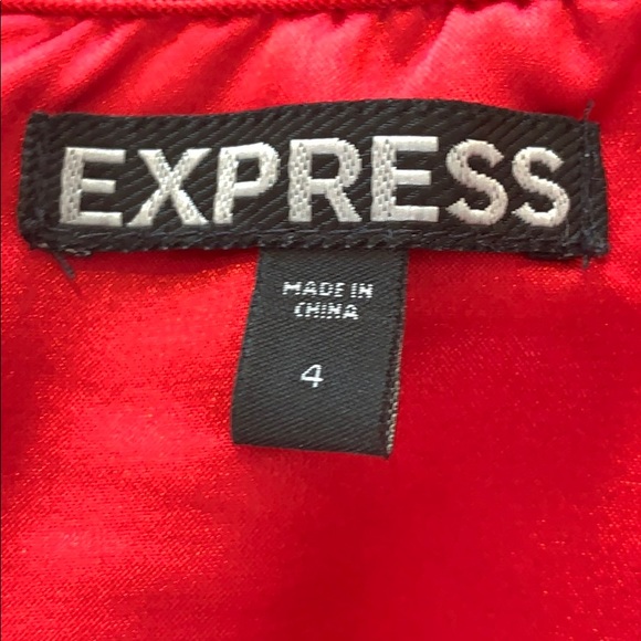 Express Red Strapless Cocktail Dress - Picture 6 of 8